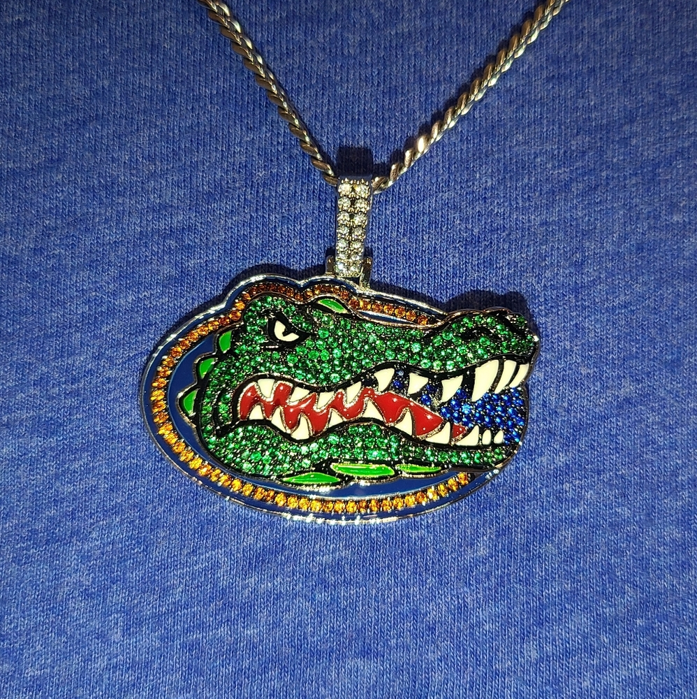 NCAA Florida Gators GLD White Gold Pendant